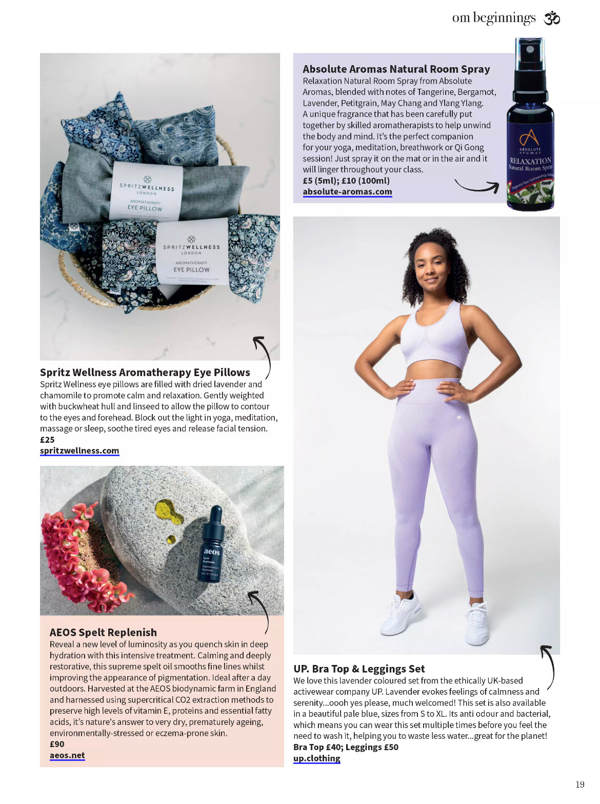 Featured again in OM Magazine