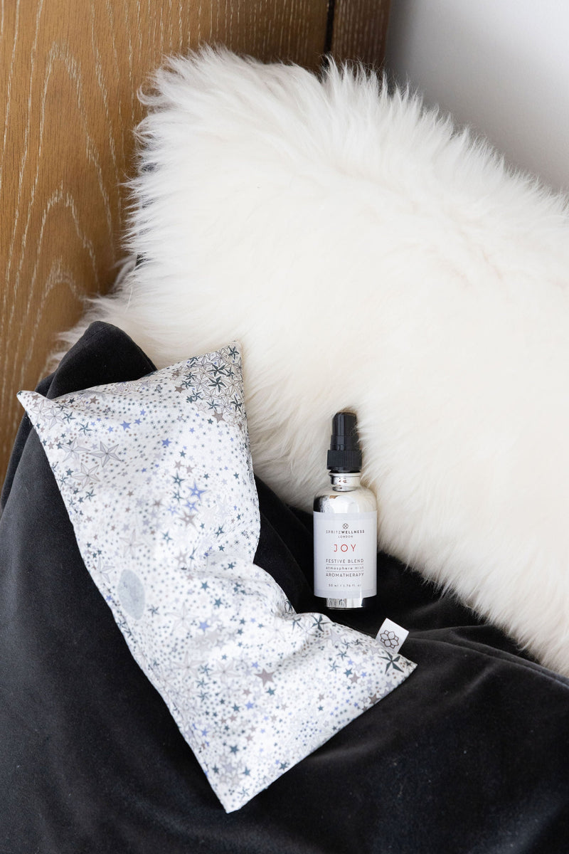 Spritz Wellness festive Joy collection with green Liberty print and cinnamon and orange