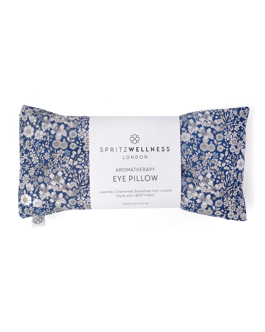 Aromatherapy Liberty Print Eye Pillow - Floral Blue, Spritz Wellness