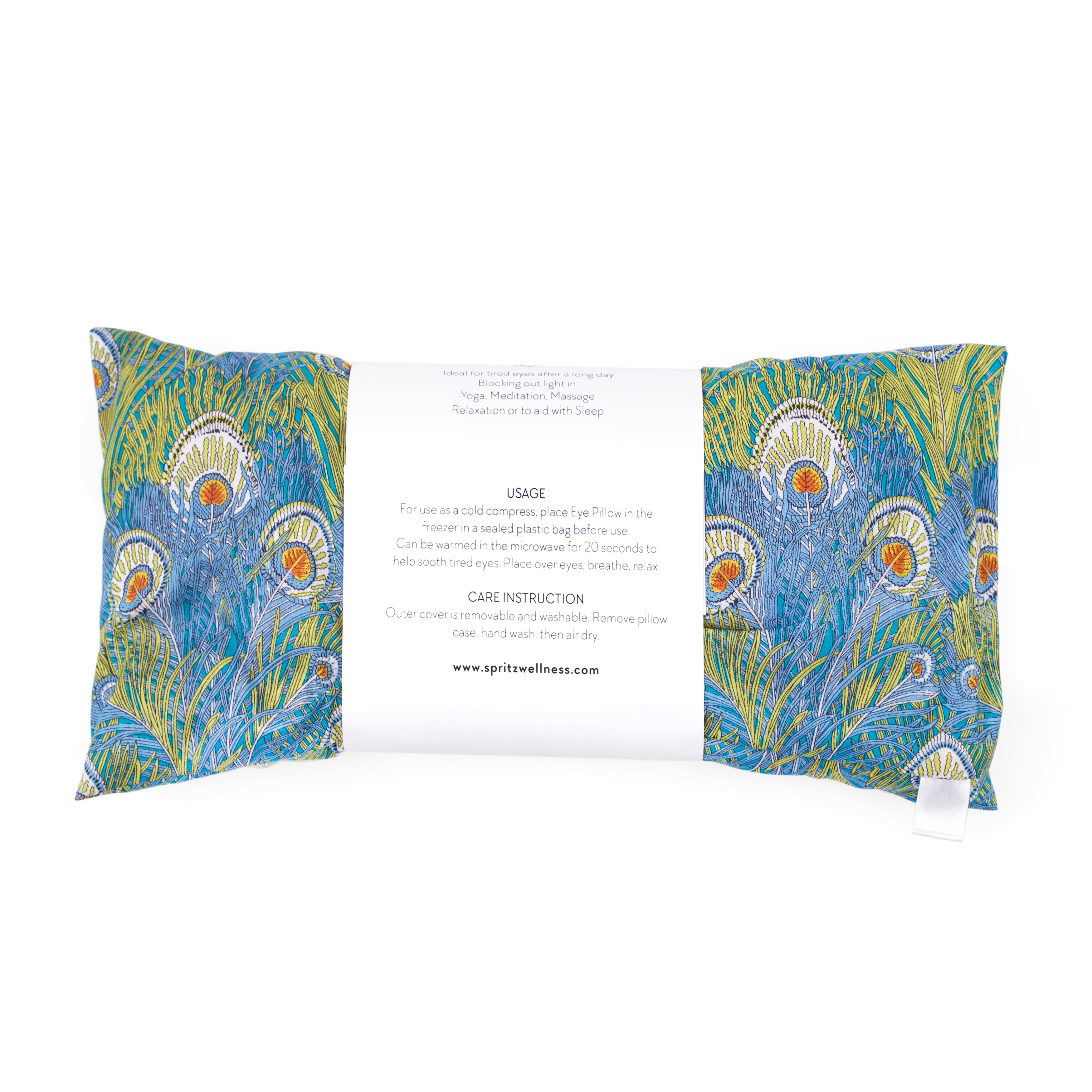 Spritz Wellness Aromatherapy Eye Pillow in Liberty print Hera Green