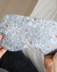 Luxury Aromatherapy Eye Mask - Grey Flowers