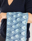lavender wheat bag with liberty fabric, removable and washable cover, used heated or chilled, available unscented | Spritz Wellness London