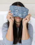Hera blue eye mask made with Liberty print fabric by Spritz Wellness