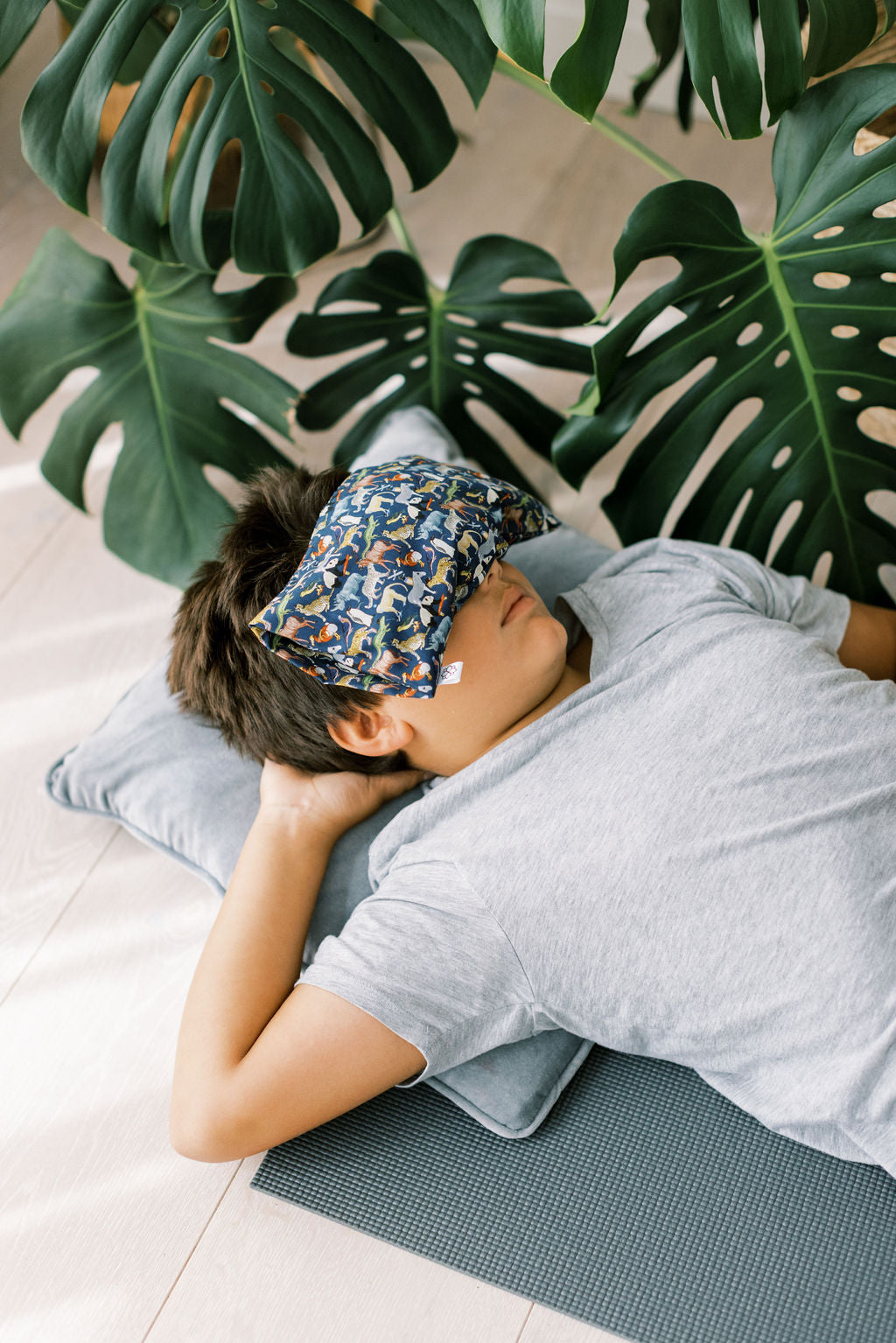 Aromatherapy Eye Pillow in Liberty fabric animal print. Eye pillows are for yoga meditation, relaxation and sleep. Great for children who struggle with sleep.