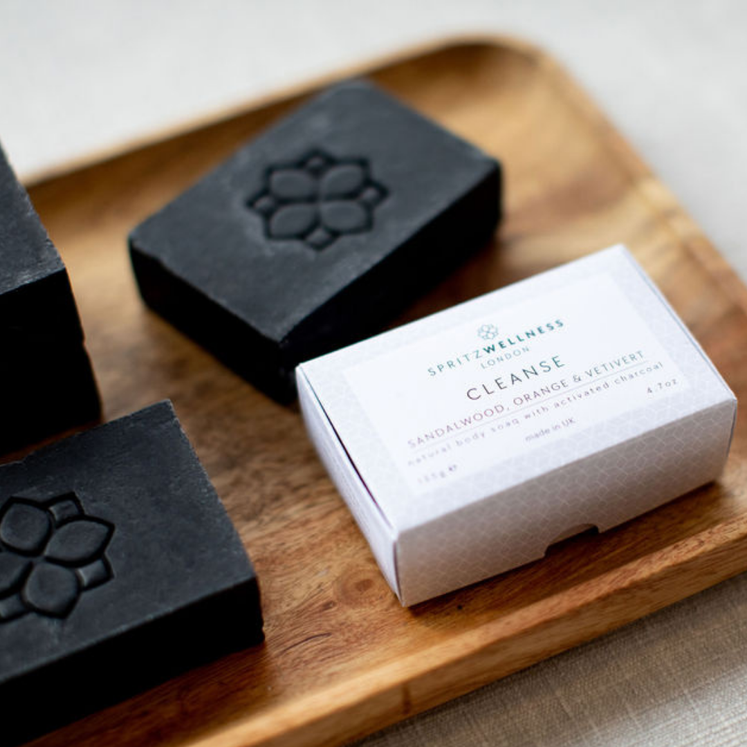 cleanse body soap  all natural with activated charcoal