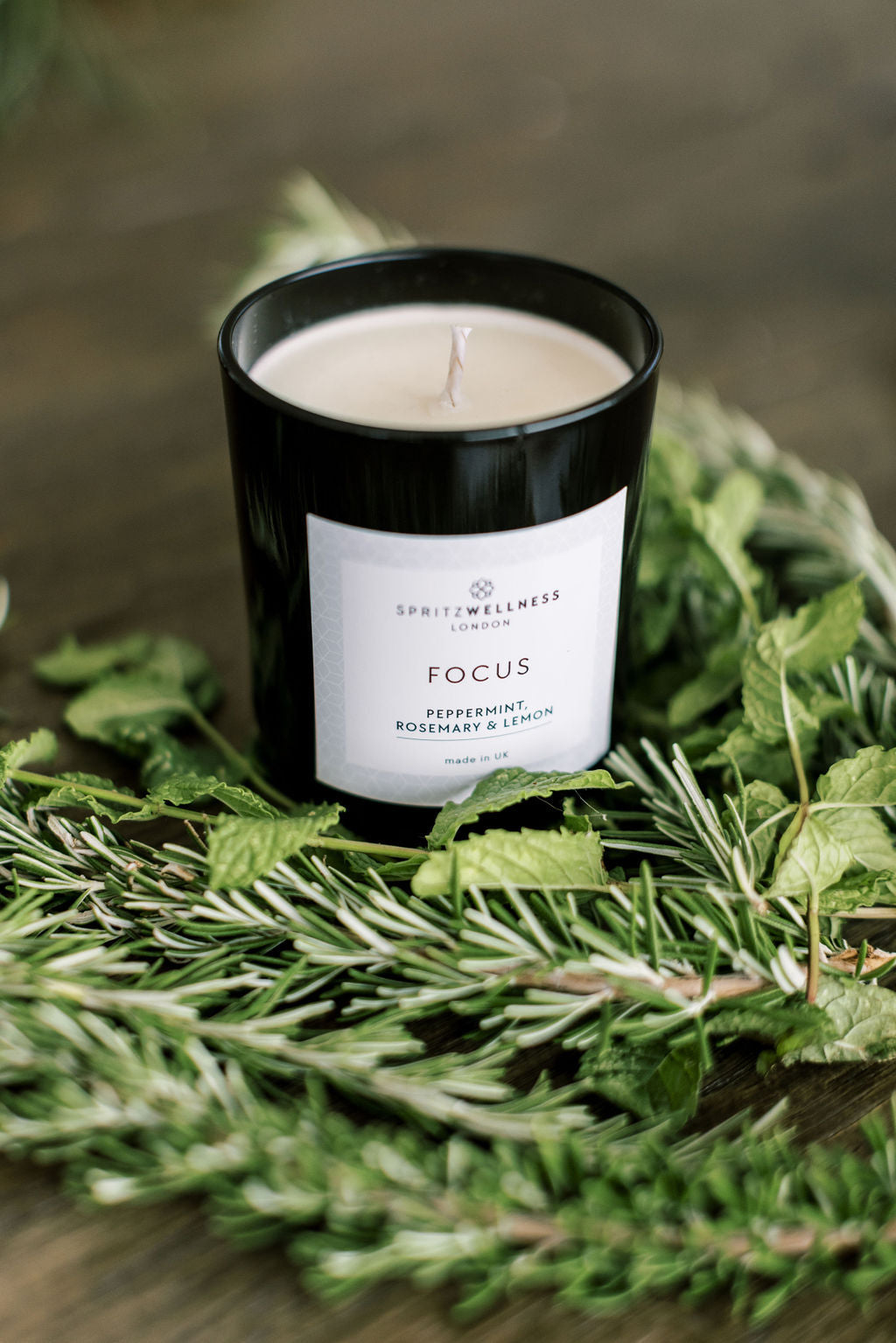 New Focus aromatherapy candle from Spritz Wellness