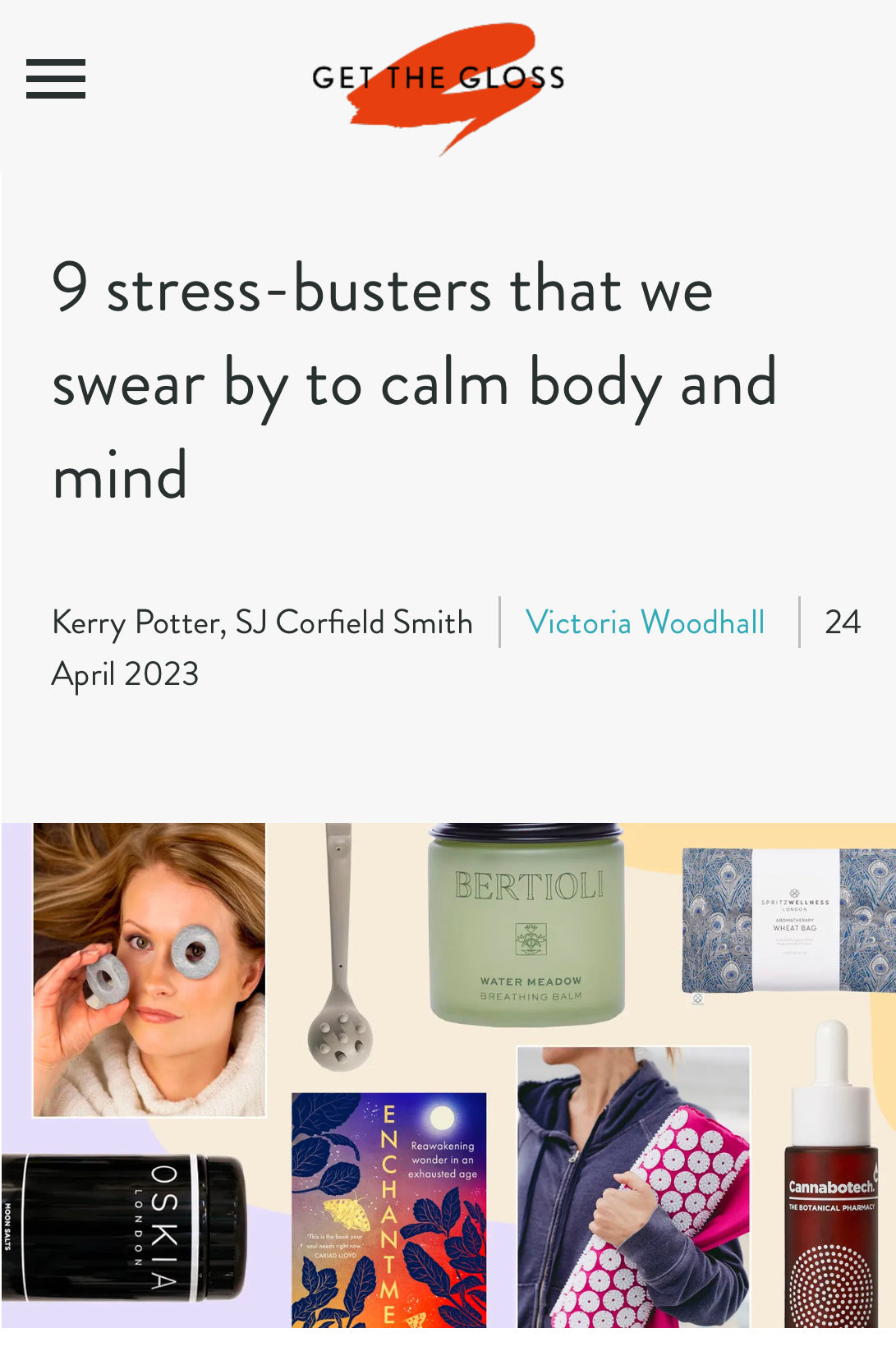 Spritz Wellness named a stress-reducing tool by Get the Gloss