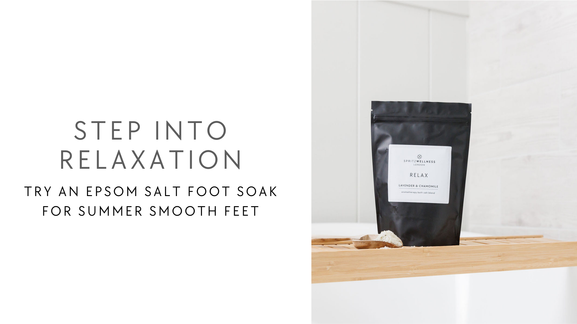 Step into relaxation with our soothing Epsom salt foot soak