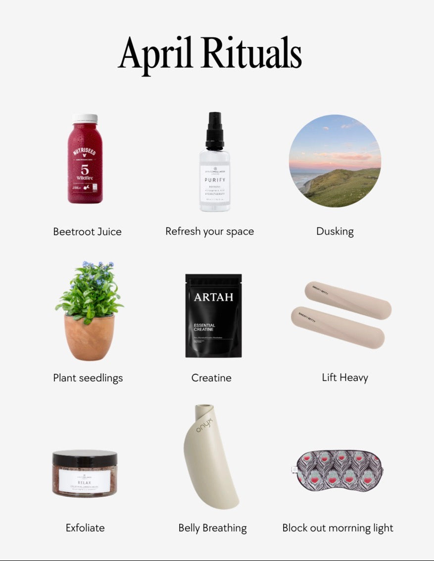 April wellness reset rituals with Spritz Wellness