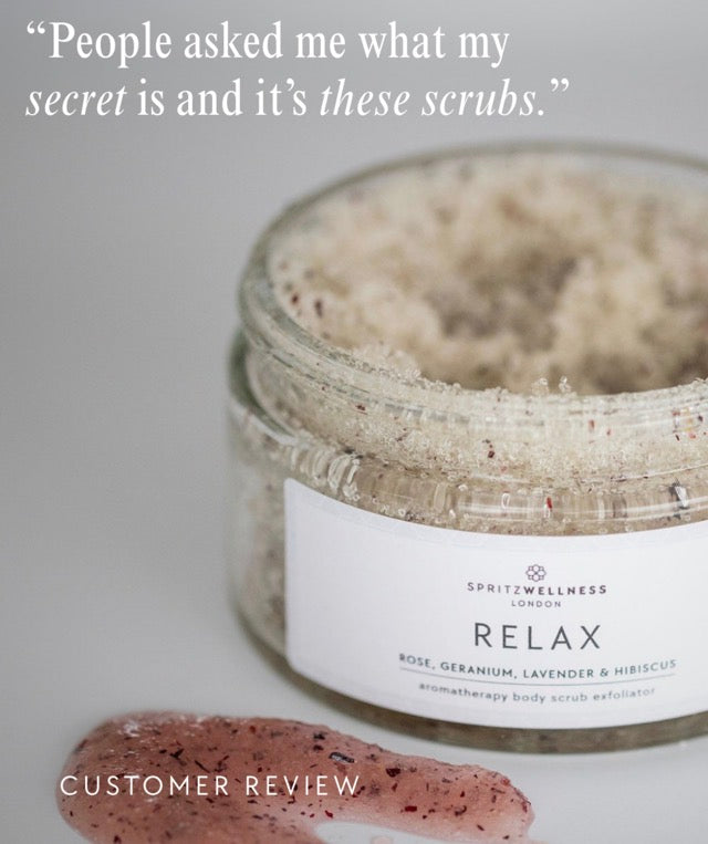 Spritz Wellness Relax body scrub, loved by customers