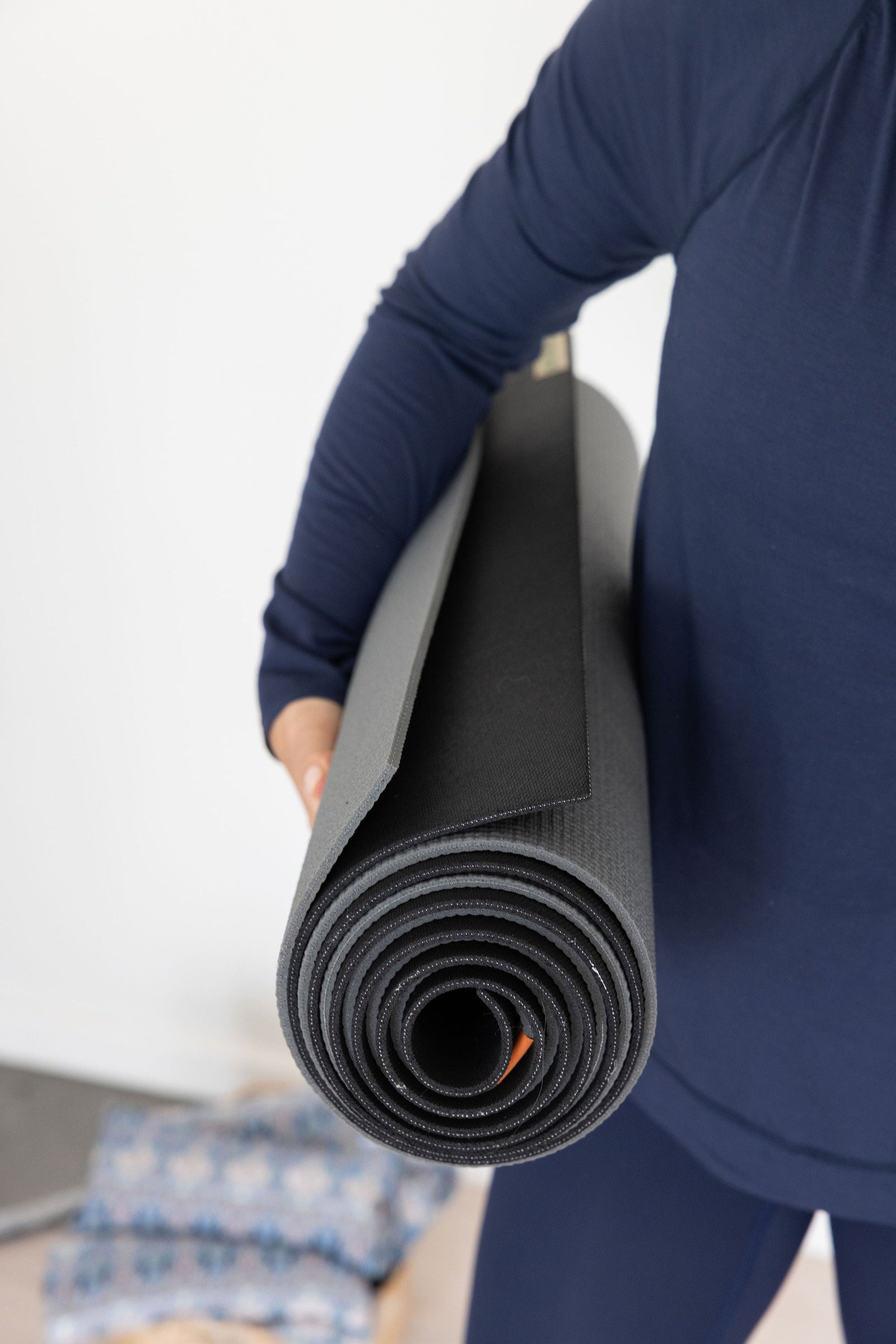 Home yoga retreat setting with Spritz Wellness rituals