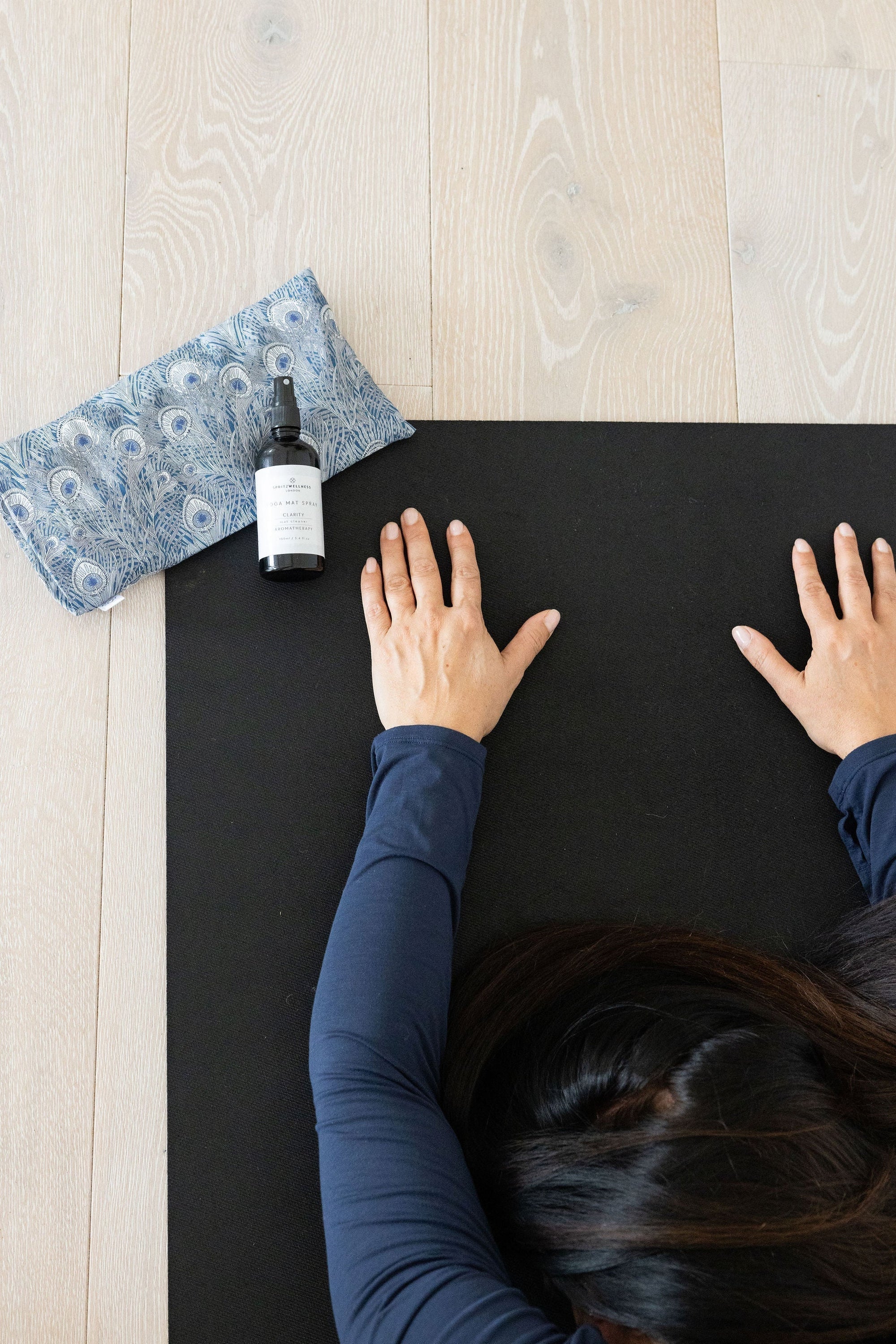 yoga mat spray and aromatherapy eye pillow