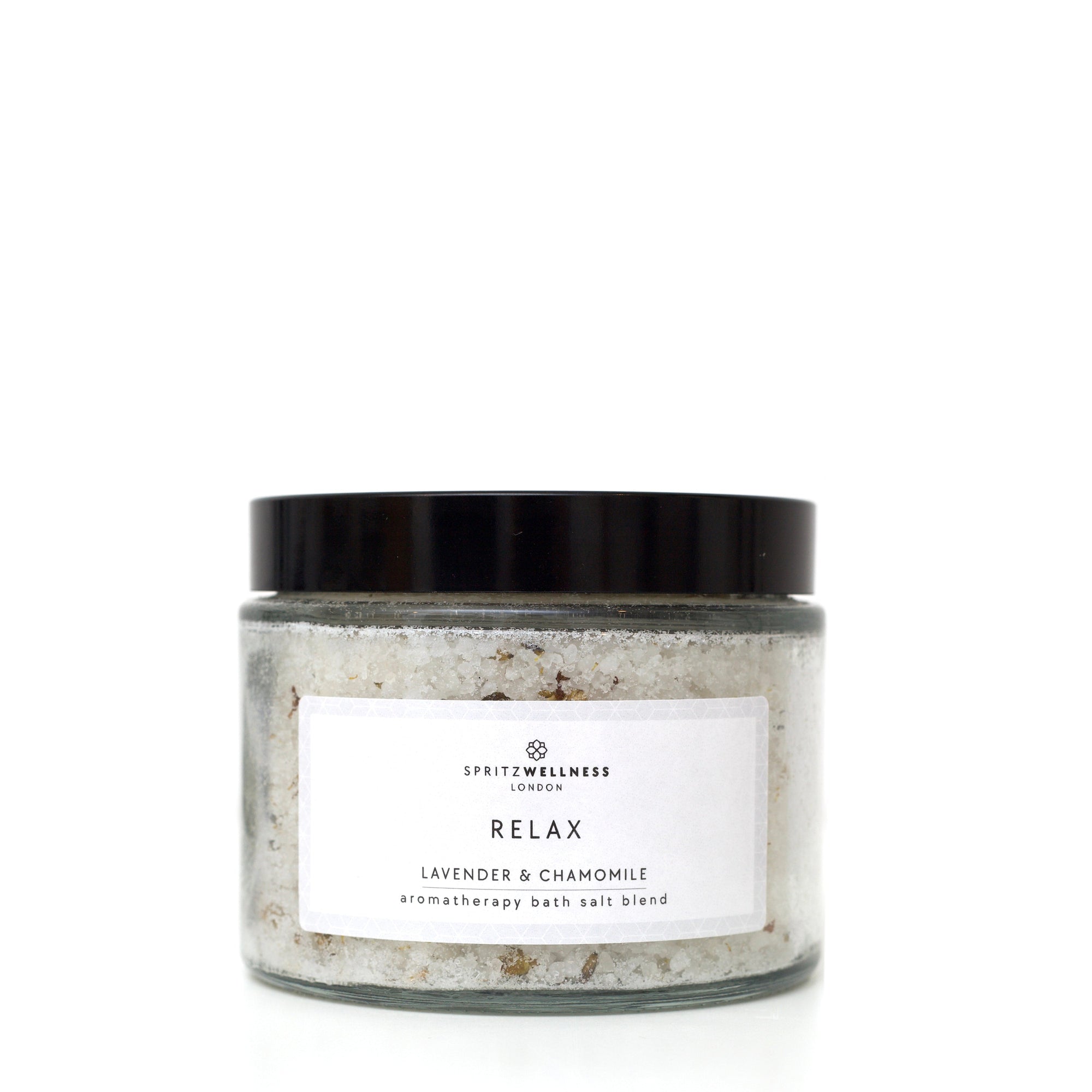 Spritz Wellness Relax Bath Salts with Epsom salt, lavender and chamomile for an evening magnesium bath