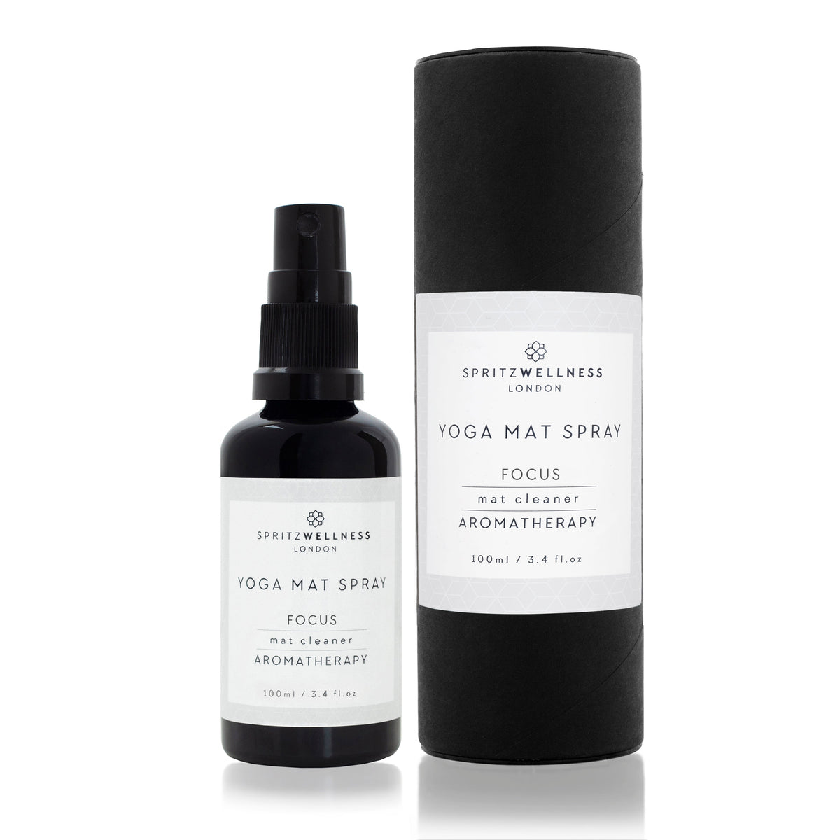 Focus yoga mat spray with peppermint, lemon and rosemary, Meditation Ritual Kit