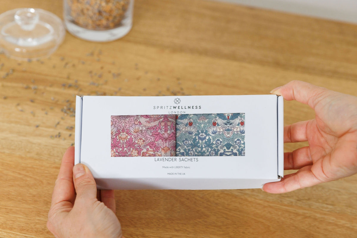 Lavender Sachets - Strawberry Thief Spring &amp; Light Pink