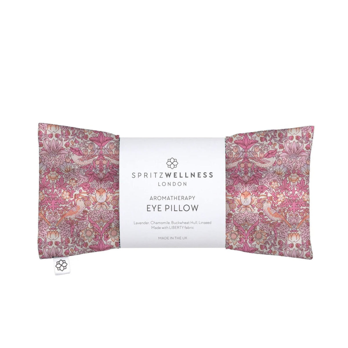 Aromatherapy Liberty Print Eye Pillow - Strawberry Thief Light Pink, Spritz Wellness