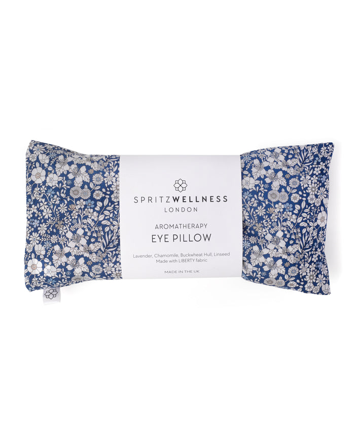 Aromatherapy Liberty Print Eye Pillow - Floral Blue, Spritz Wellness