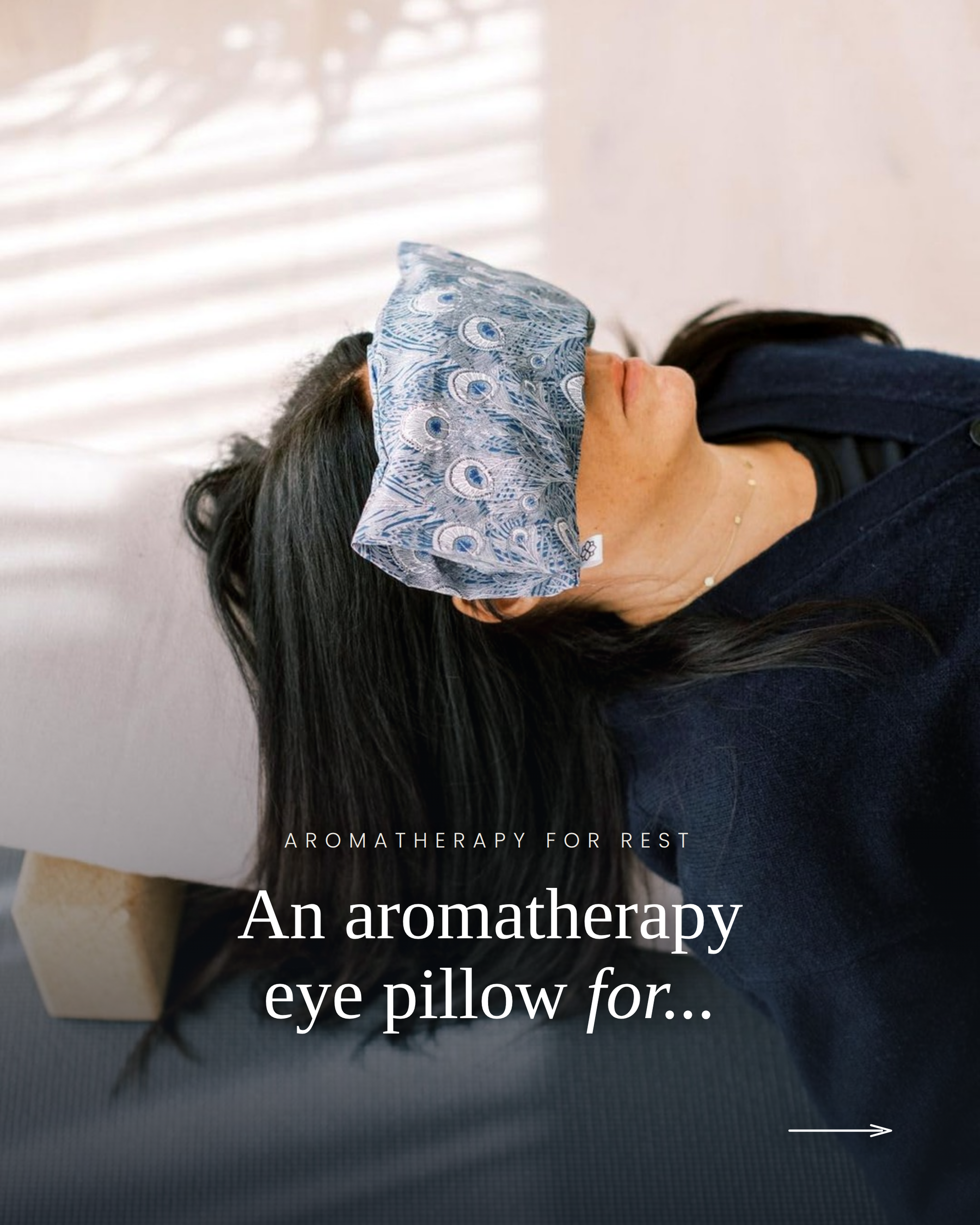 Aromatherapy Liberty Print Eye Pillow - Hera Blue, Spritz Wellness