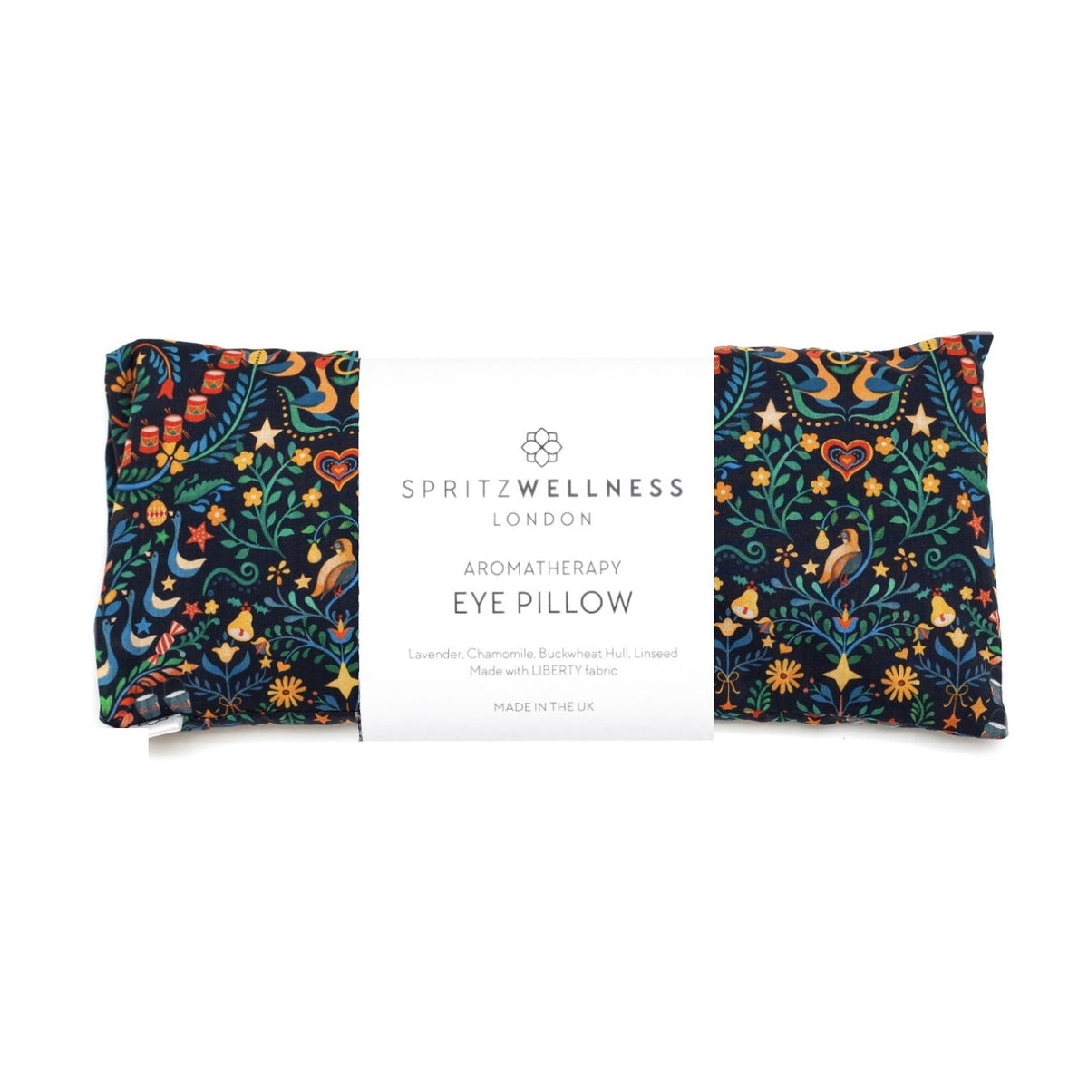 Aromatherapy Liberty Print Eye Pillow - Festive Print in Spritz Wellness wrap