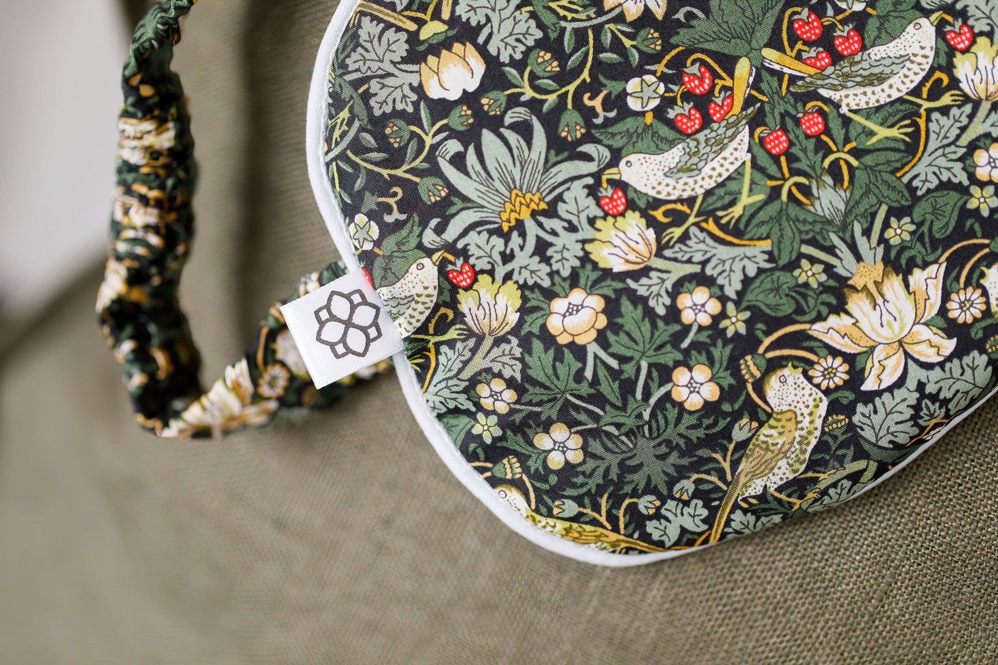 Strawberry Thief Dark Green Lavender Eye Mask | Spritz Wellness