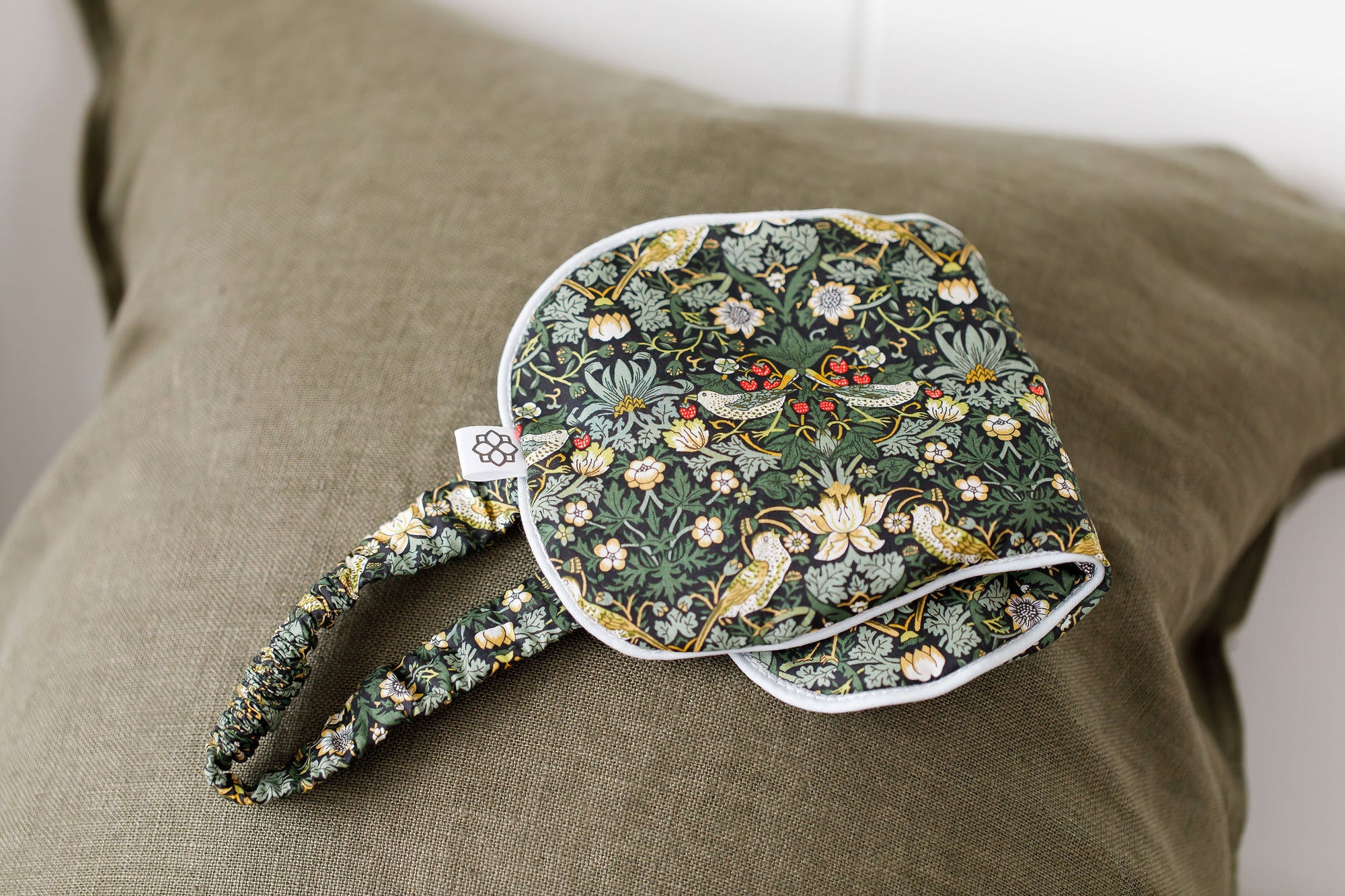 Strawberry Thief Dark Green Lavender Eye Mask | Spritz Wellness