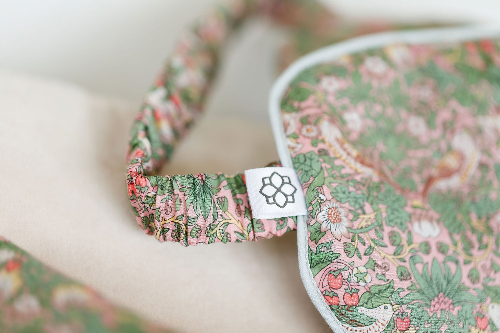 lavender Eye Mask Liberty London Fabric Strawberry Thief Pink   | Spritz Wellness 