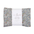 Aromatherapy wheat bag with a grey flowers Liberty Print design, made by Spritz Wellness, London.