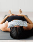 Aromatherapy Eye Pillow in grey flowers. Liberty London fabric. For yoga, sleep, relaxation, massage. Spritz Wellness London