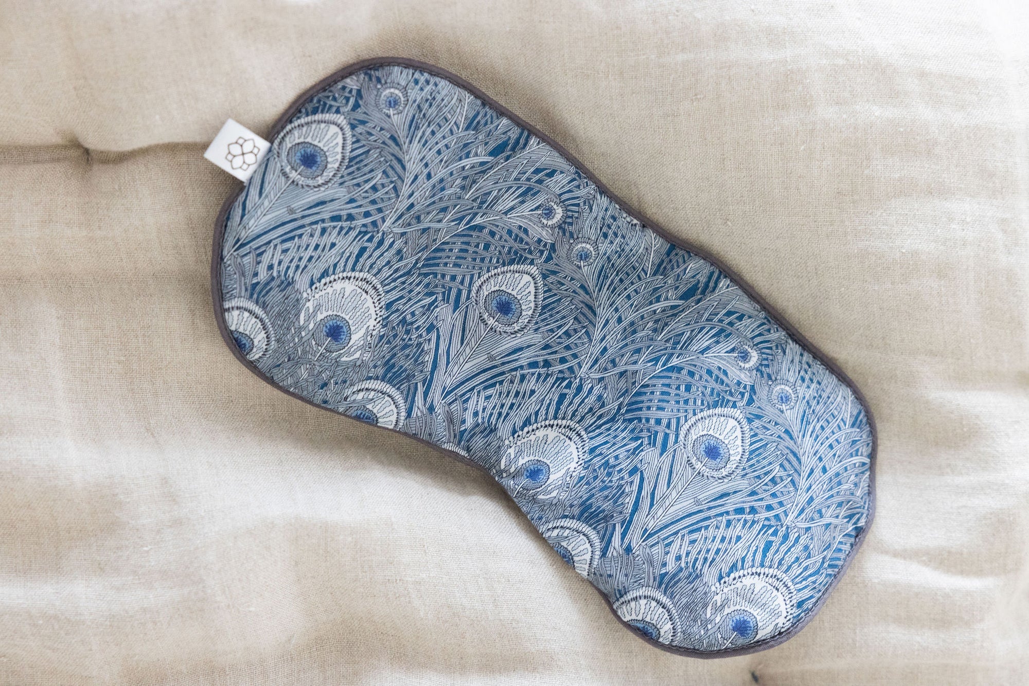 Hera blue eye mask made with Liberty print fabric by Spritz Wellness