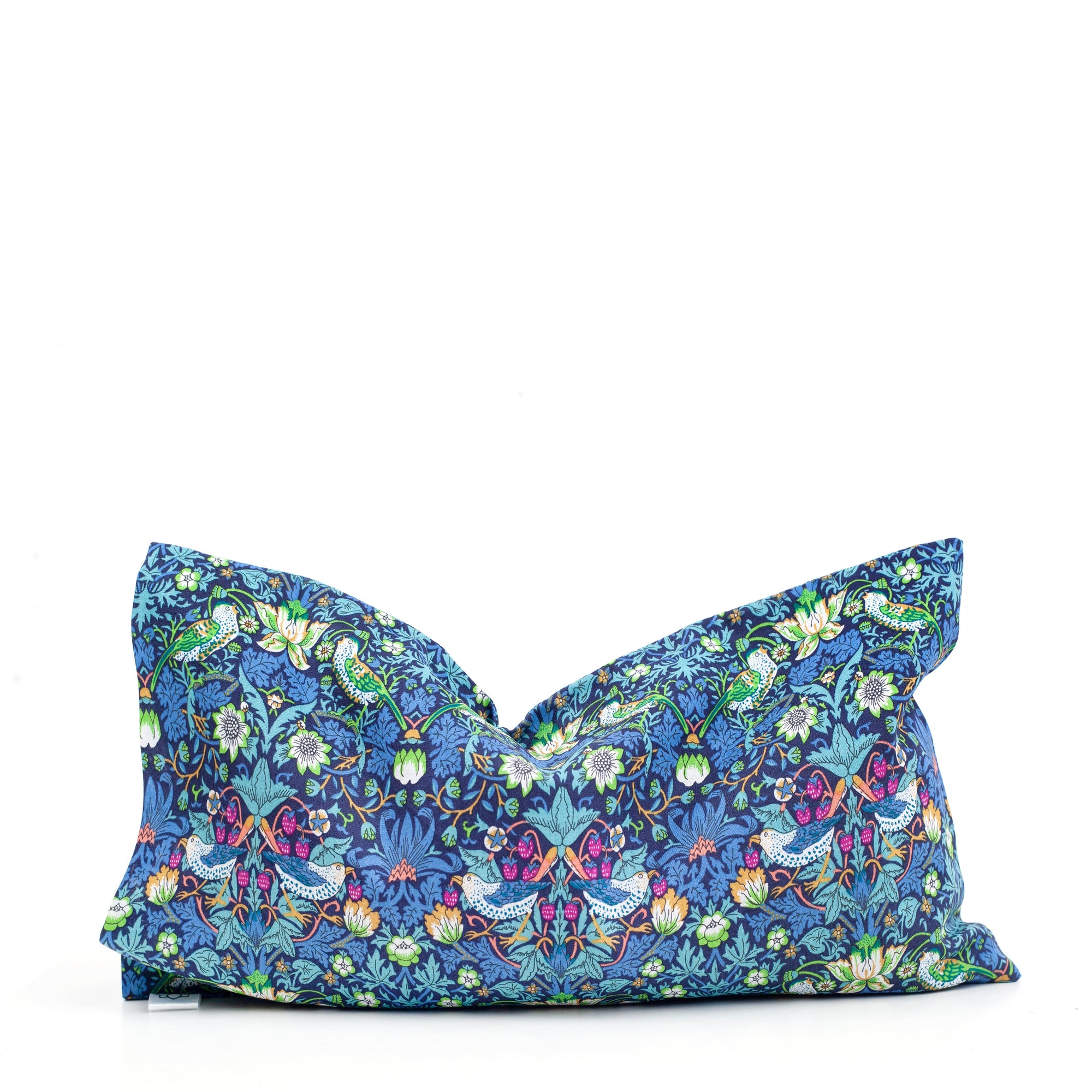 Strawberry Thief Green aromatherapy eye pillow