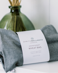 Lavender Wheat Bag, use heated or chilled, removable washable cover, with patterned cover and Spritz Wellness.