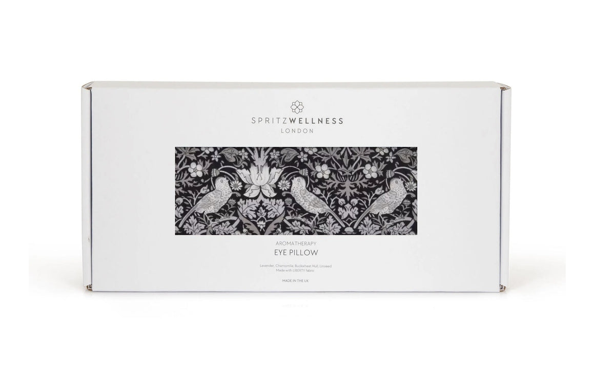 Aromatherapy Liberty Print Eye Pillow -Strawberry Thief Black