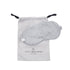 Grey aromatherapy eye mask with travel pouch