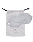 Grey aromatherapy eye mask with travel pouch