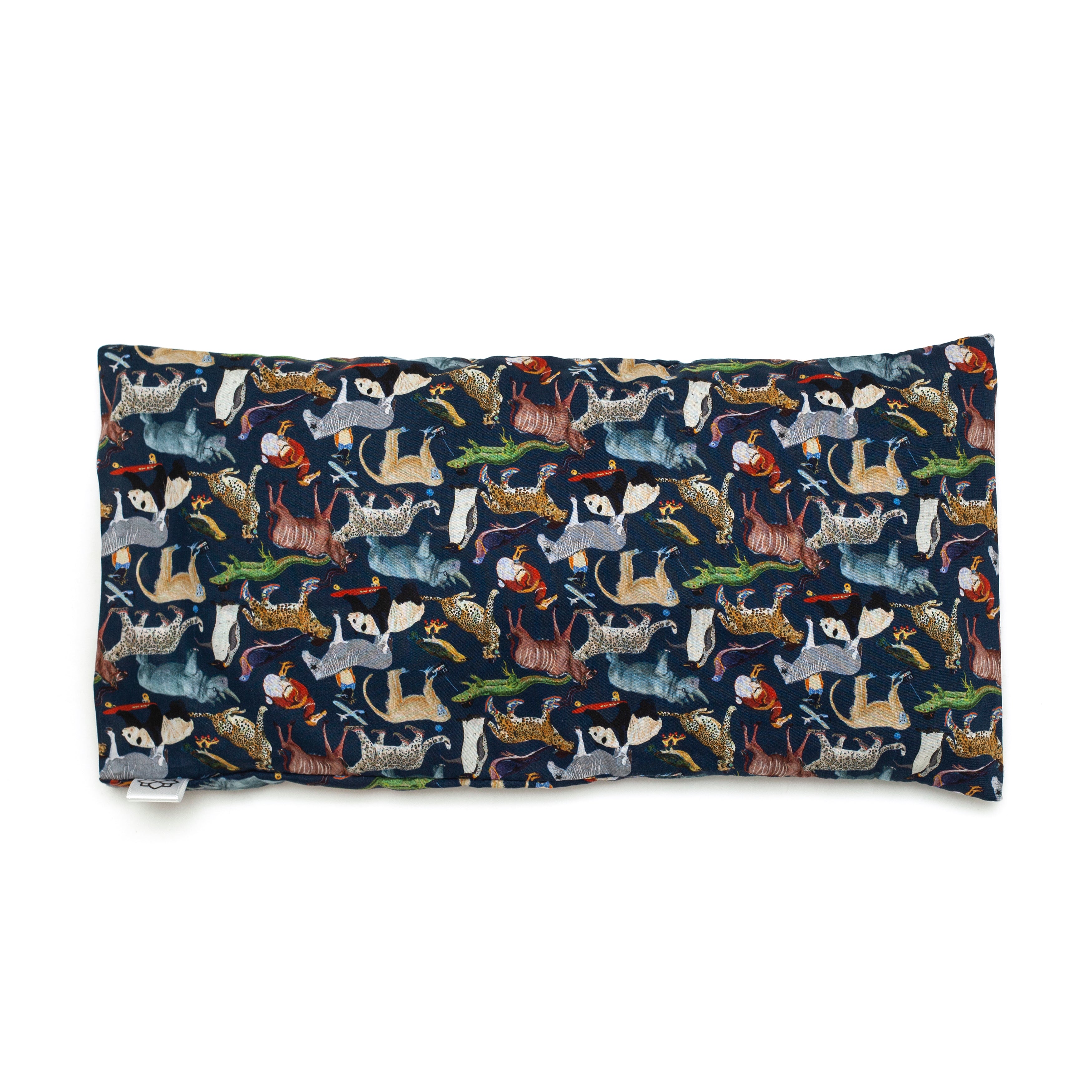 Aromatherapy Eye Pillow in Liberty fabric animal print. Eye pillows are for yoga meditation, relaxation and sleep. Great for children who struggle with sleep.